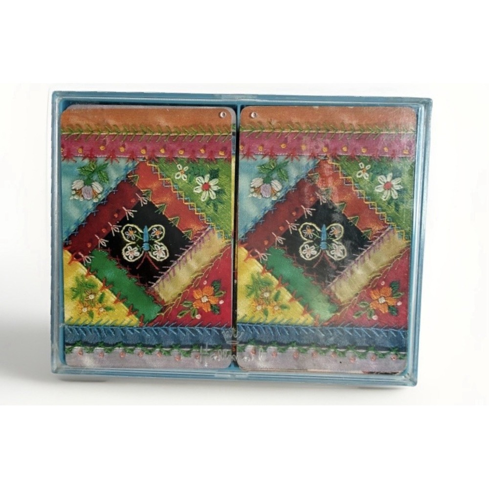 Hallmark Patchwork Heritage Bridge Playing Cards - 2 Decks Complete